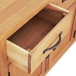 vidaXL Buffet Marron 112 x 33.5 x 70 cm Chêne massif