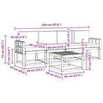 vidaXL Ensemble de canapés d'extérieur 5 pc Blanc et anthracite