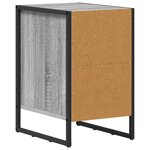 vidaXL Table de chevet Gris Sonoma 39.5 x 30 x 50 cm Bois d'ingénierie