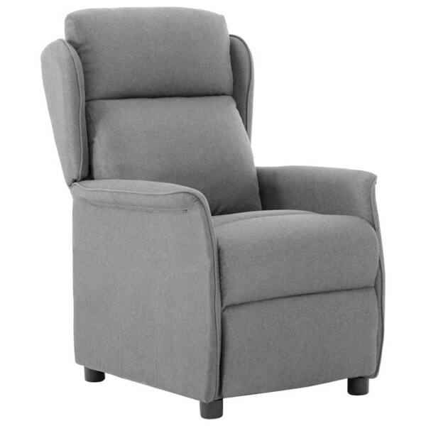 vidaXL Fauteuil inclinable Gris clair 66.5 x 94 x 101.5 cm Polyester