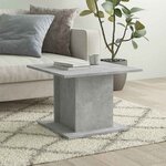 vidaXL Table basse gris béton 55 5x55 5x40 cm bois d'ingénierie