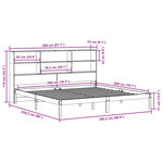 vidaXL Lit bibliothèque sans matelas cire marron 200x200 cm pin massif
