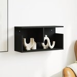 vidaXL Armoire murale 60x20x30 cm noir bois d'ingénierie