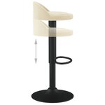 Vidaxl tabouret de bar crème velours