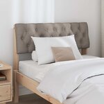 vidaXL Tête de lit capitonnée Taupe 90 cm Pin massif