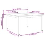 vidaXL Table basse Chêne Fumé 80 x 80 x 45 cm Bois d'ingénierie
