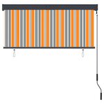 vidaXL Store roulant d'extérieur 140x250 cm Jaune et bleu