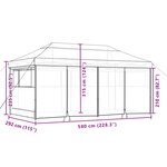 vidaXL Tente de fête 292 x 580 x 315 cm Noir Tissu Oxford