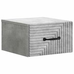 vidaXL Cabinet de chevet mural Gris béton 34 5 x 33 x 20 cm