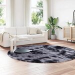 vidaXL Tapis Shaggy à poils longs NAVARRA gris foncé 240x240 cm