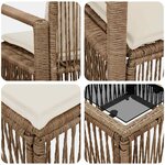 vidaXL Ensemble de canapé de jardin 11 Pièces Beige polyrotin