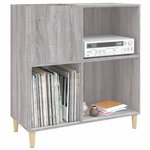 vidaXL Armoire à disques sonoma gris 84 5x38x89 cm bois d'ingénierie