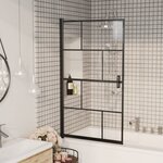 vidaXL Cabine de douche ESG 80x140 cm Noir