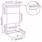 vidaXL Boîte de dépôt de colis avec porte Noir 44 x 22 x 82 cm Acier