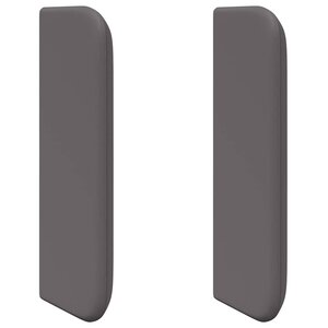 vidaXL Oreilles de tête de lit 2 Pièces Gris 40 x 16 x 5 cm Faux cuir