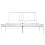 vidaXL Cadre de lit sans matelas blanc métal 200x200 cm