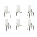 vidaXL Chaises à manger lot de 6 blanc similicuir