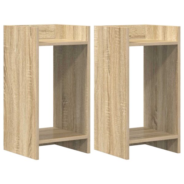 vidaXL Support de Plante 2 Pièces Chêne Sonoma 30 x 30 x 60 cm