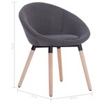vidaXL Chaise de salle à manger Gris foncé Tissu