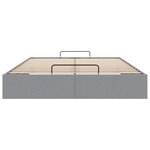 vidaXL Cadre de lit ottoman sans matelas gris clair 140x200 cm tissu