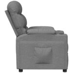 vidaXL Fauteuil inclinable Gris clair Tissu