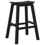vidaXL Tabouret de bar 2 Pièces Noir 52 x 43 x 73.5cm HDPE