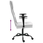 vidaXL Chaise de bureau réglable en hauteur blanc