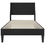 vidaXL Cadre de lit avec tête de lit Noir 90 x 190 cm Velours