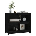 vidaXL Bibliothèque Noir 80x35x68 cm Bois de pin massif
