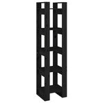 vidaXL Bibliothèque/Séparateur de pièce Noir 41x35x160 cm Pin massif