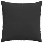 vidaXL Coussins de canapé 2 Pièces Noir 80 x 80 cm tissu