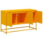 vidaXL Meuble TV jaune moutarde 100 5x39x60 5 cm acier