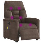 vidaXL Fauteuil inclinable de massage électrique marron
