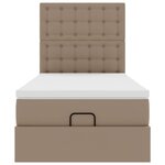 VidaXL Cadre de lit ottoman et matelas cappuccino 100x200cm similicuir