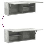 vidaXL Armoire murale de bain gris béton 80x25x30 cm bois d'ingénierie