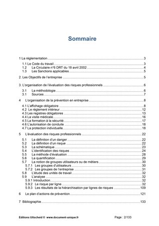 Document unique d'évaluation des risques professionnels métier (Pré-rempli) : Hébergement éducatif - Version 2024 UTTSCHEID