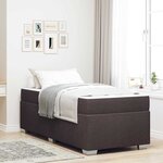 vidaXL Cadre de lit Marron foncé 100 x 200 cm tissu