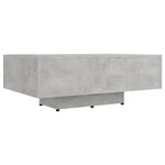 vidaXL Table basse Gris béton 85x55x31 cm Bois d'ingénierie