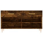 vidaXL Banc à chaussures chêne fumé 102x35x55 cm bois d'ingénierie