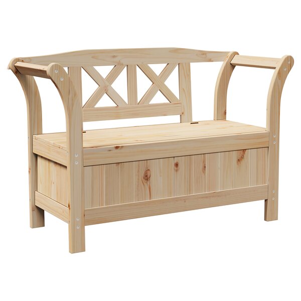 Banc de jardin vidaXL 119x76x44 cm en bois de pin massif