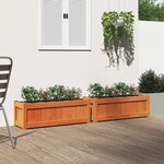 vidaXL Jardinières 2 Pièces cire marron bois de pin massif