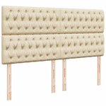 VidaXL Cadre de lit ottoman avec matelas crème 180x200 cm tissu