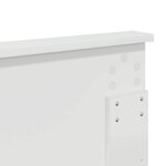 vidaXL Tête de lit avec tête de lit Blanc 135 cm Bois d'ingénierie