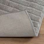vidaXL Tapis de surface Carré HUARTE Gris 200 x 200 cm Polyester