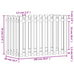 vidaXL Lit surélevé de jardin design de clôture 100x50x70cm pin massif