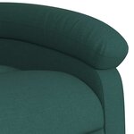 vidaXL Fauteuil inclinable de massage vert foncé tissu