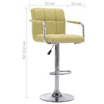 vidaXL Chaise de bar Vert Tissu
