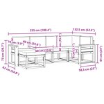 vidaXL Ensemble de canapés d'extérieur 6 pc Blanc et Beige Polyester