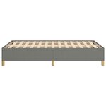 vidaXL Cadre de lit sans matelas gris foncé 120x190 cm tissu