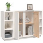 vidaXL Buffet Blanc 120x35x80 cm Bois massif de pin